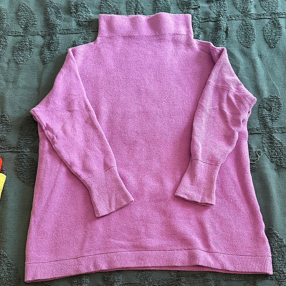 Free People lilac ottoman slouchy tunic sweater large
